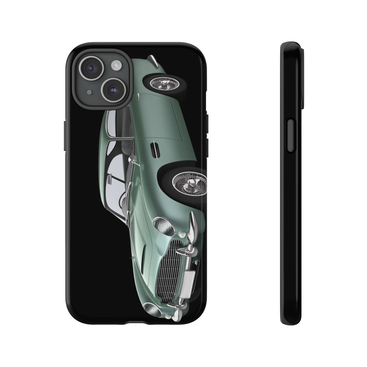 Phone Case iPhone 16/15/14 - Vintage Green Car Tough Case