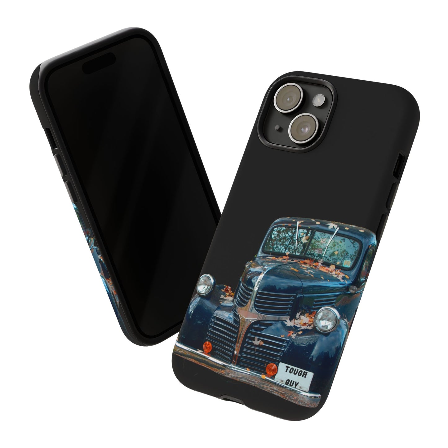 Phone Case iPhone 16/15/14 - Vintage Black Truck Tough Guy Tough Case