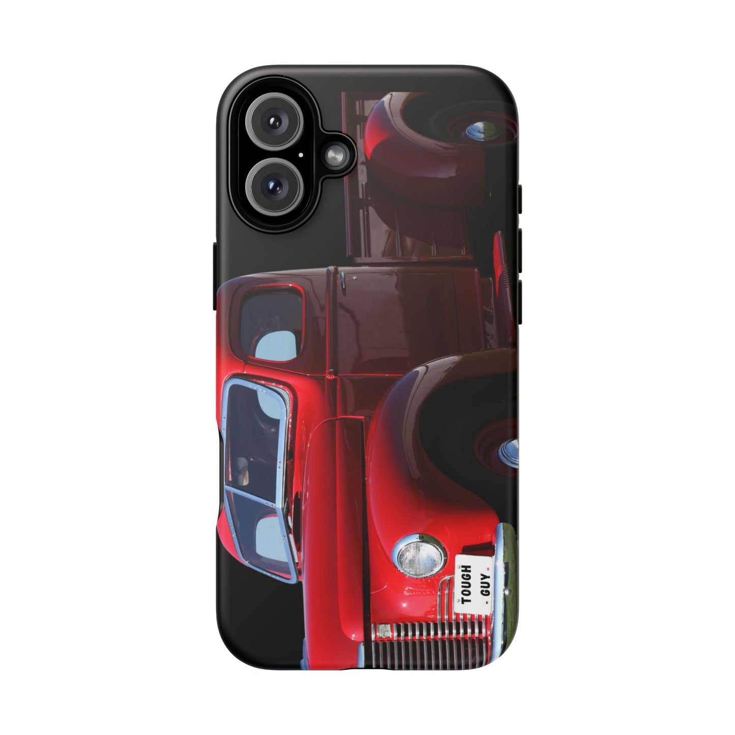 Phone Case iPhone 16/15/14 - Tough Guy Vintage Red Truck Tough Case