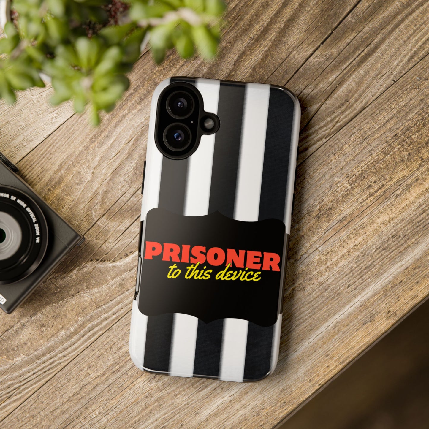 Phone Case iPhone 16/15/14 - Funny Prisoner to this Device Tough Case