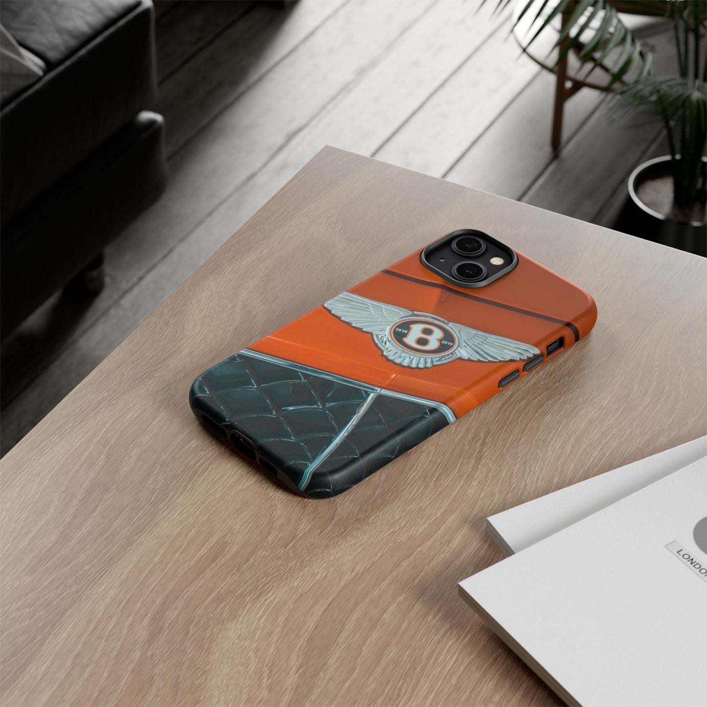 Phone Case iPhone 16/15/14 - Orange Luxury Car Tough Case