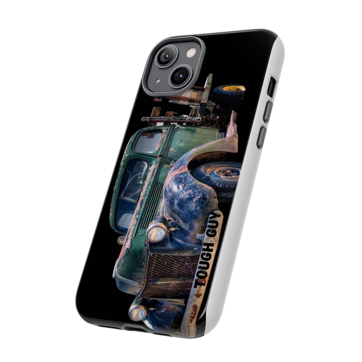 Phone Case iPhone 16/15/14 - Tough Guy Green Blue Truck Tough Case