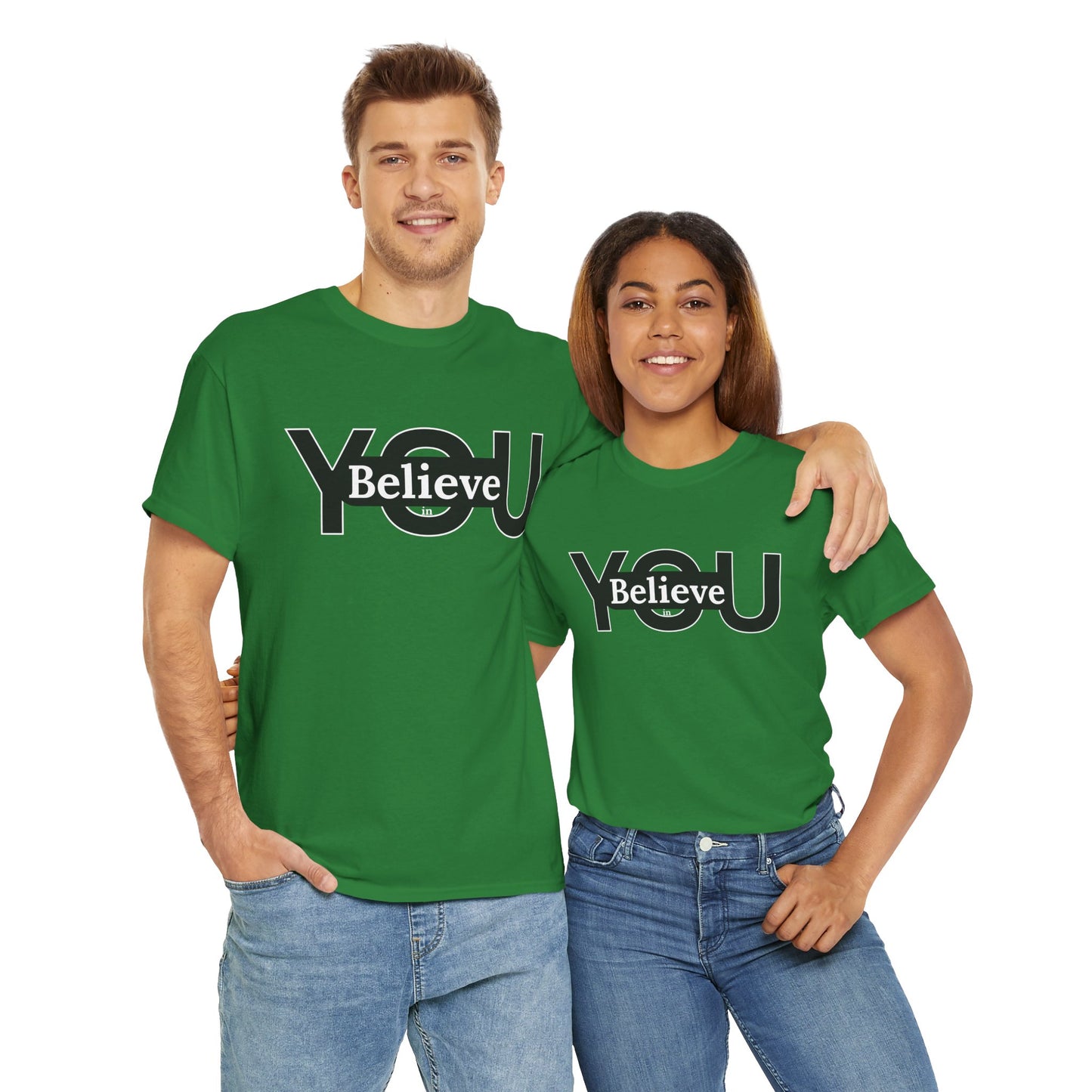 Believe in You (White) - Motivational T-Shirt Unisex Tee