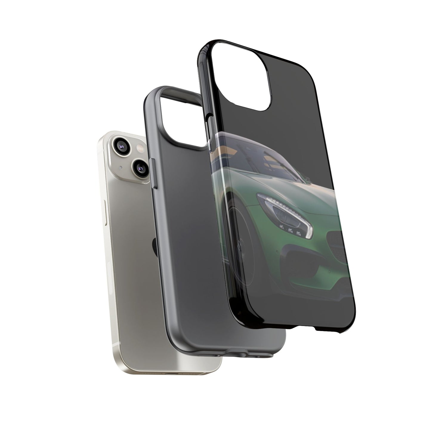 Phone Case iPhone 16/15/14 - Green Luxury Car Tough Case