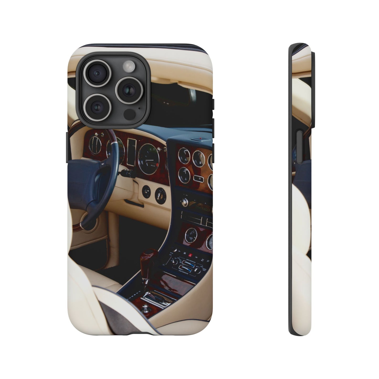 Phone Case iPhone 16/15/14 - Luxury Car Interior Tough Case