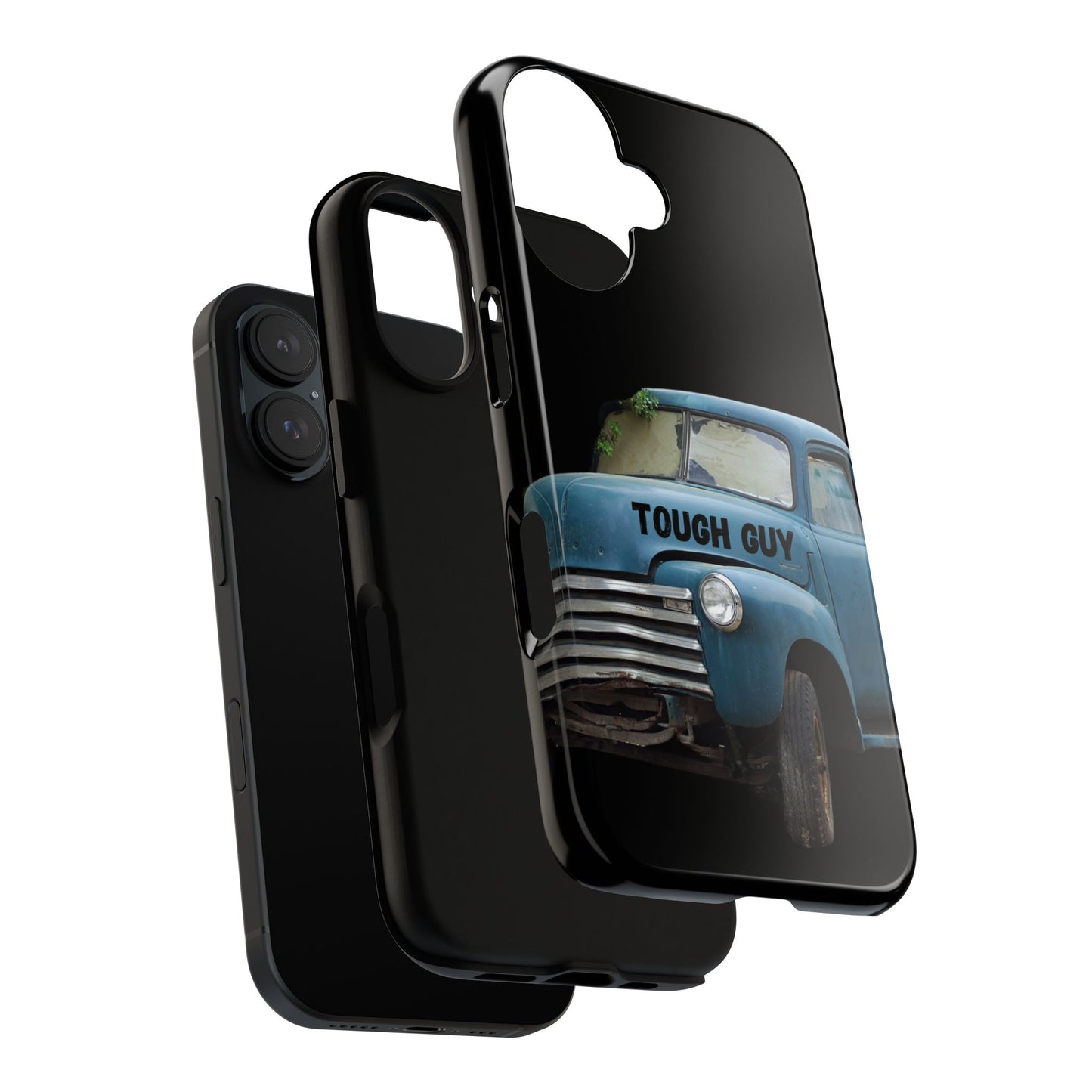 Phone Case iPhone 16/15/14 - Old Blue Truck Tough Guy Tough Case