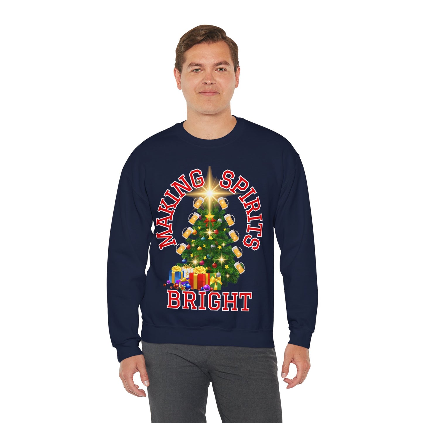 Making Spirits Bright - Unisex Heavy Blend™ Crewneck Sweatshirt