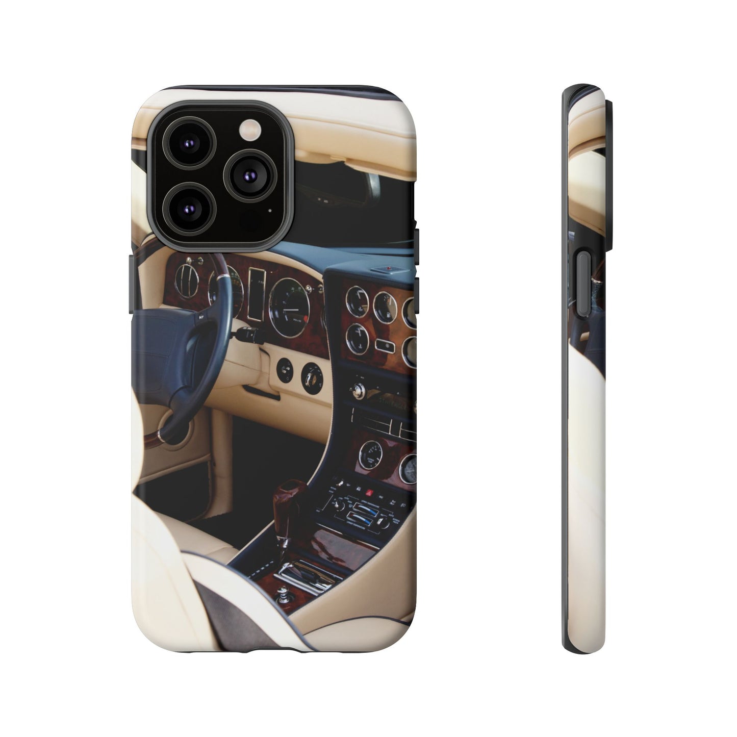 Phone Case iPhone 16/15/14 - Luxury Car Interior Tough Case