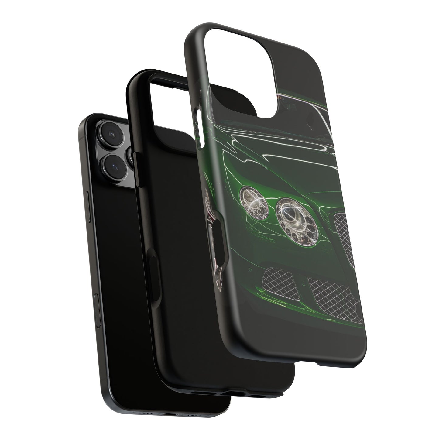 Phone Case iPhone 16/15/14 - Green Luxury Car Tough Case