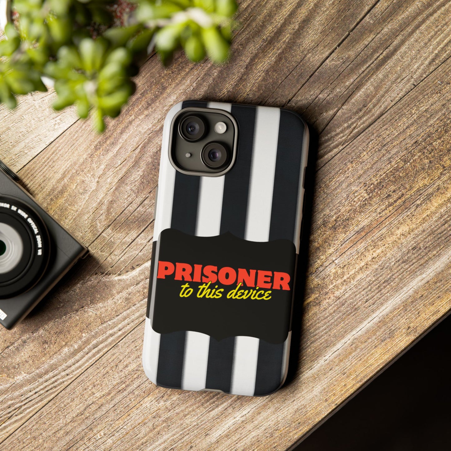 Phone Case iPhone 16/15/14 - Funny Prisoner to this Device Tough Case