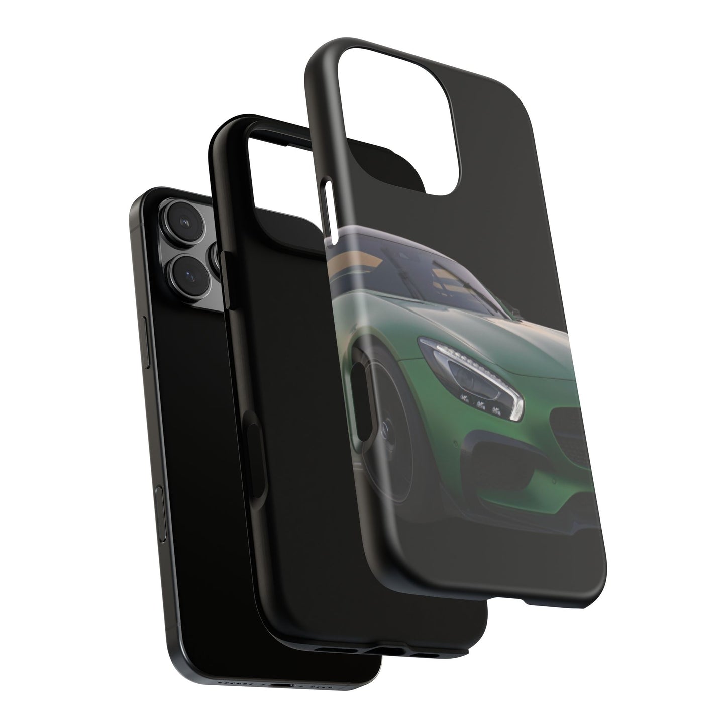 Phone Case iPhone 16/15/14 - Green Luxury Car Tough Case