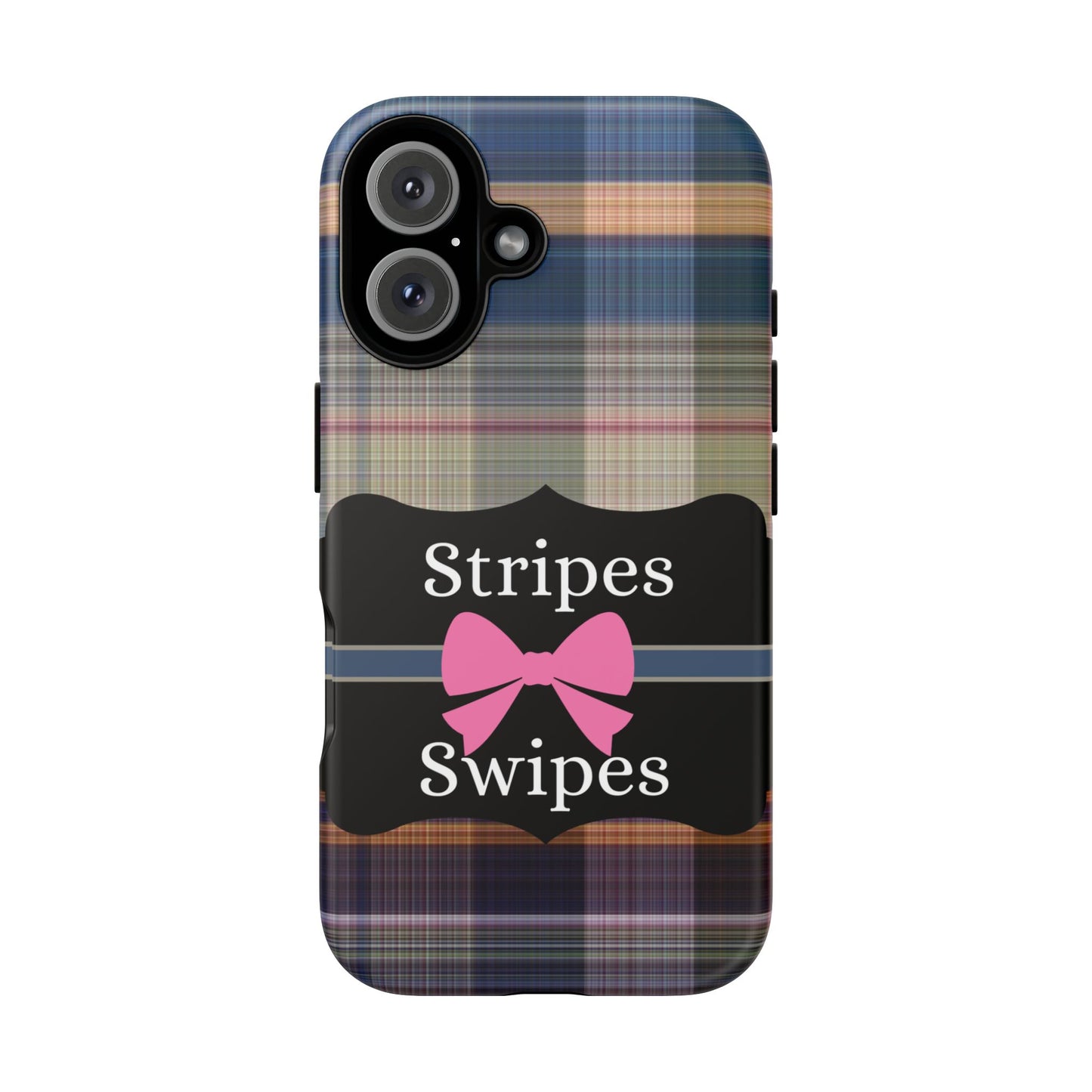 Phone Case iPhone 16/15/14 -Stripes & Swipes Tough Case