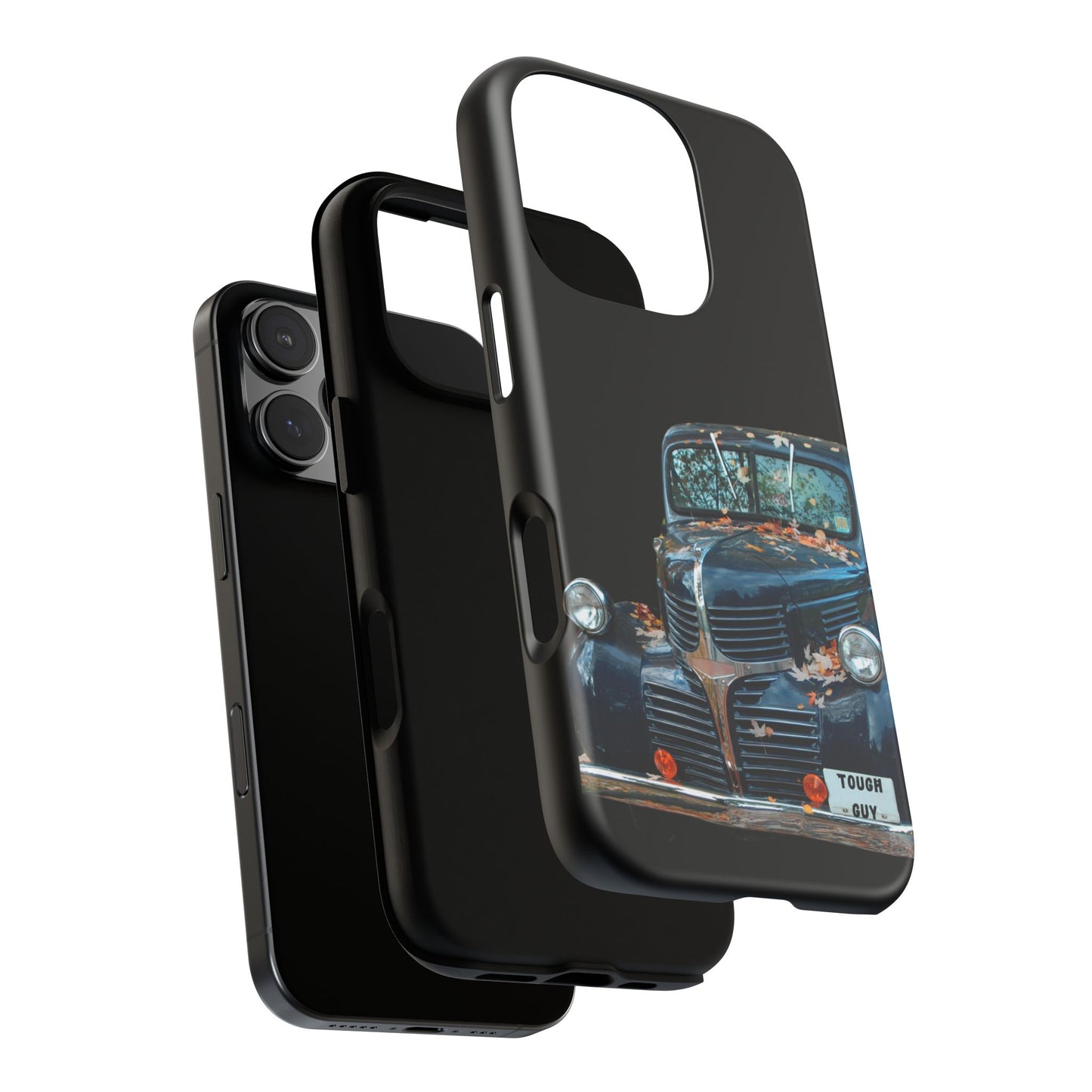 Phone Case iPhone 16/15/14 - Vintage Black Truck Tough Guy Tough Case