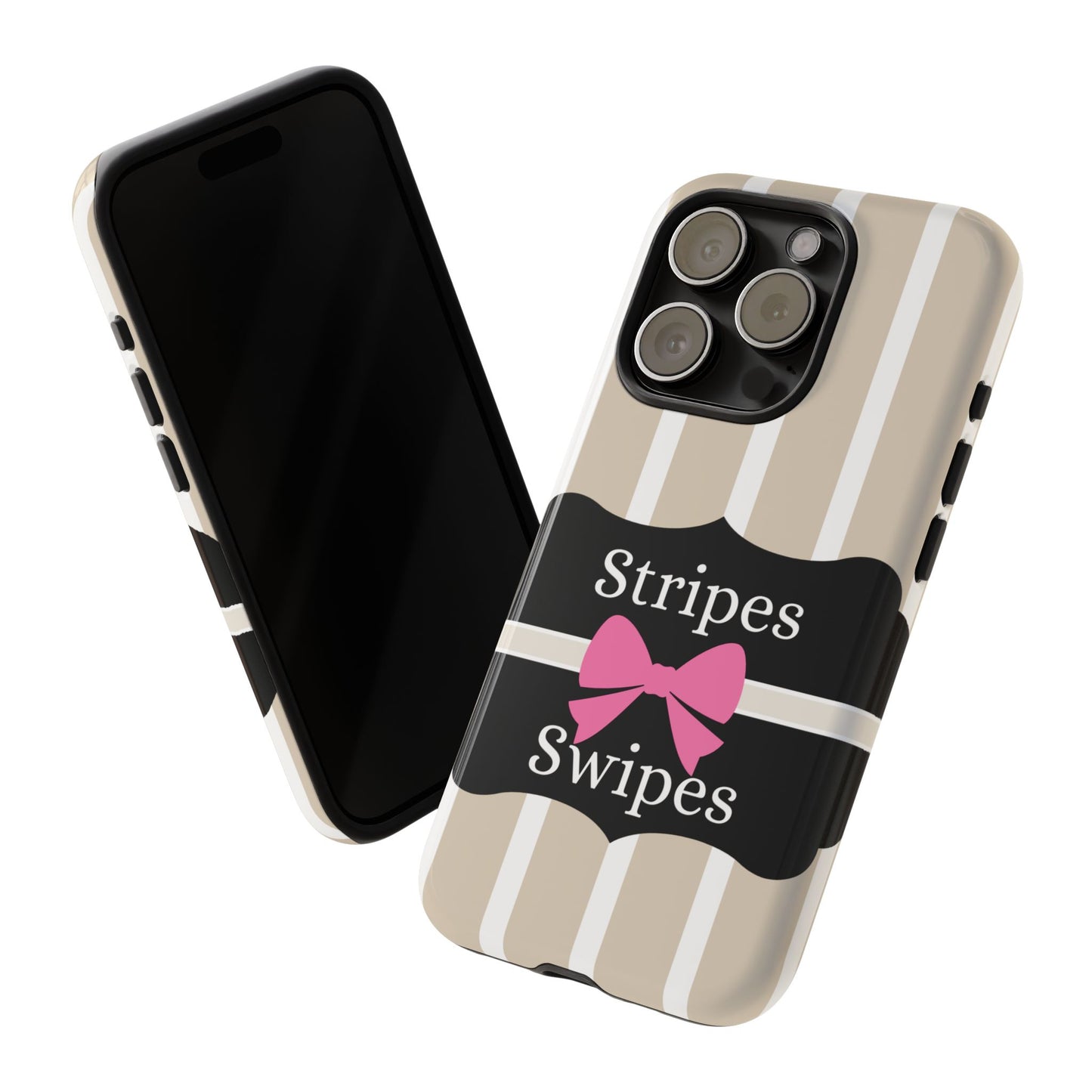 Phone Case iPhone 16/15/14 - Stripes & Swipes Tough Case