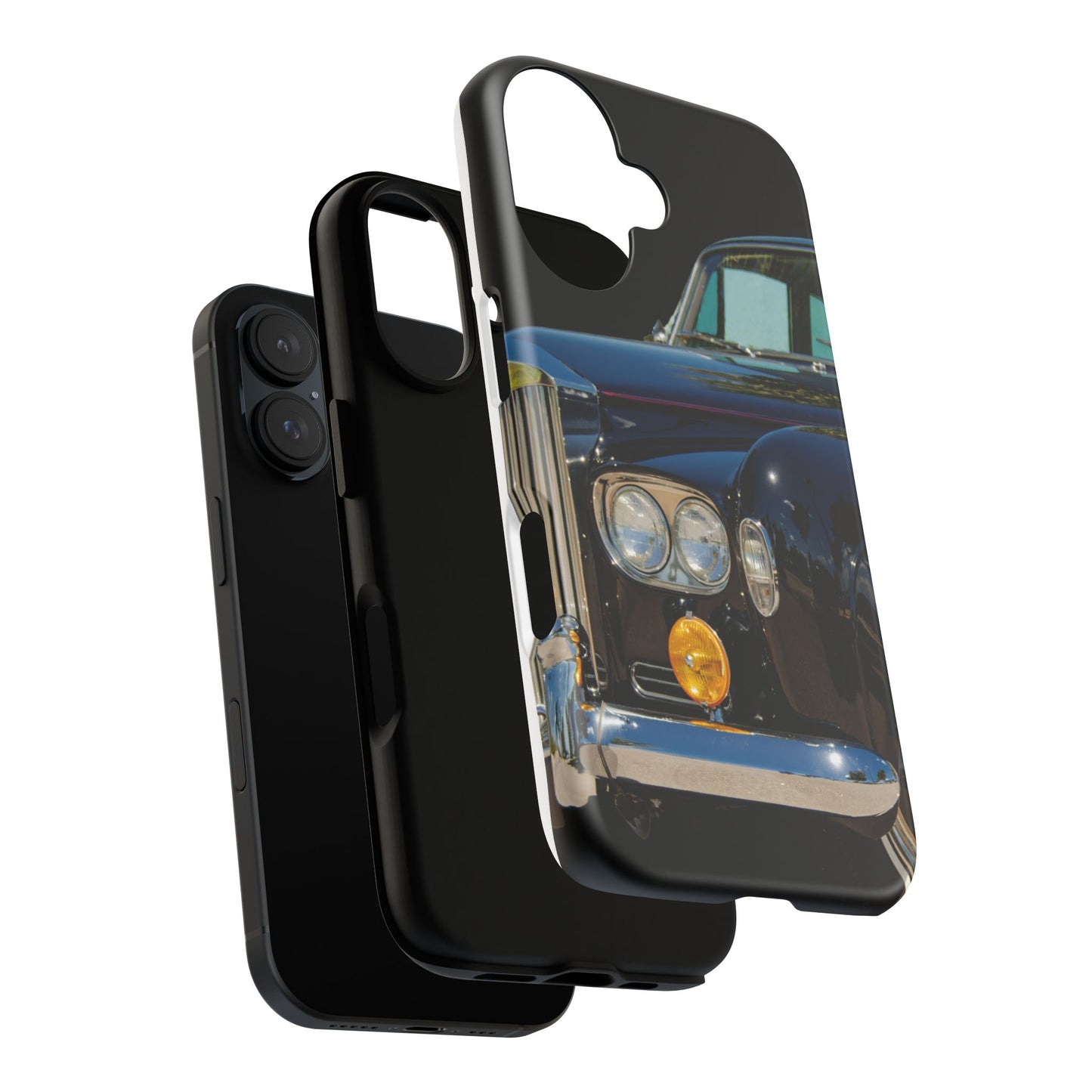 Phone Case iPhone 16/15/14 - Black Car Tough Case