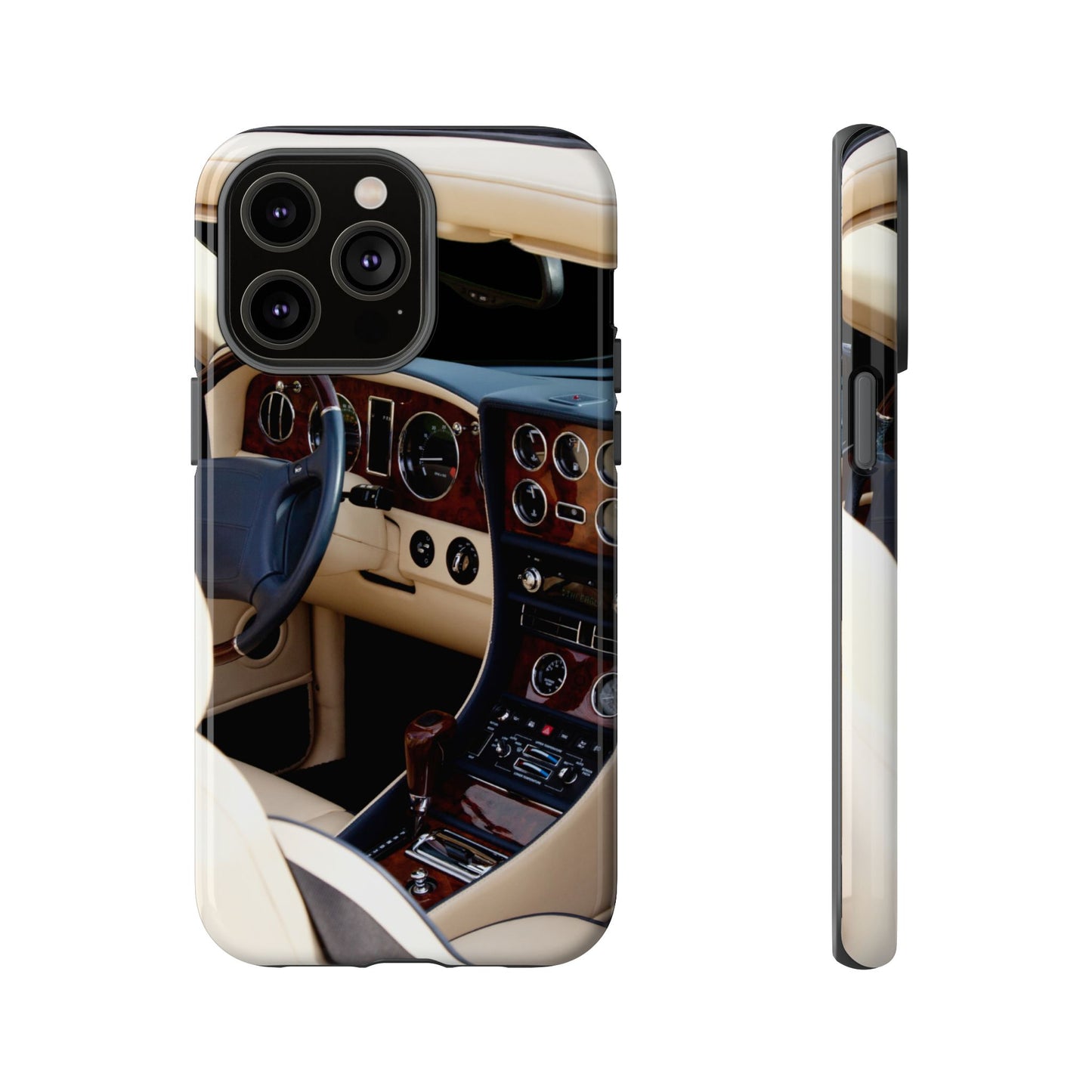 Phone Case iPhone 16/15/14 - Luxury Car Interior Tough Case