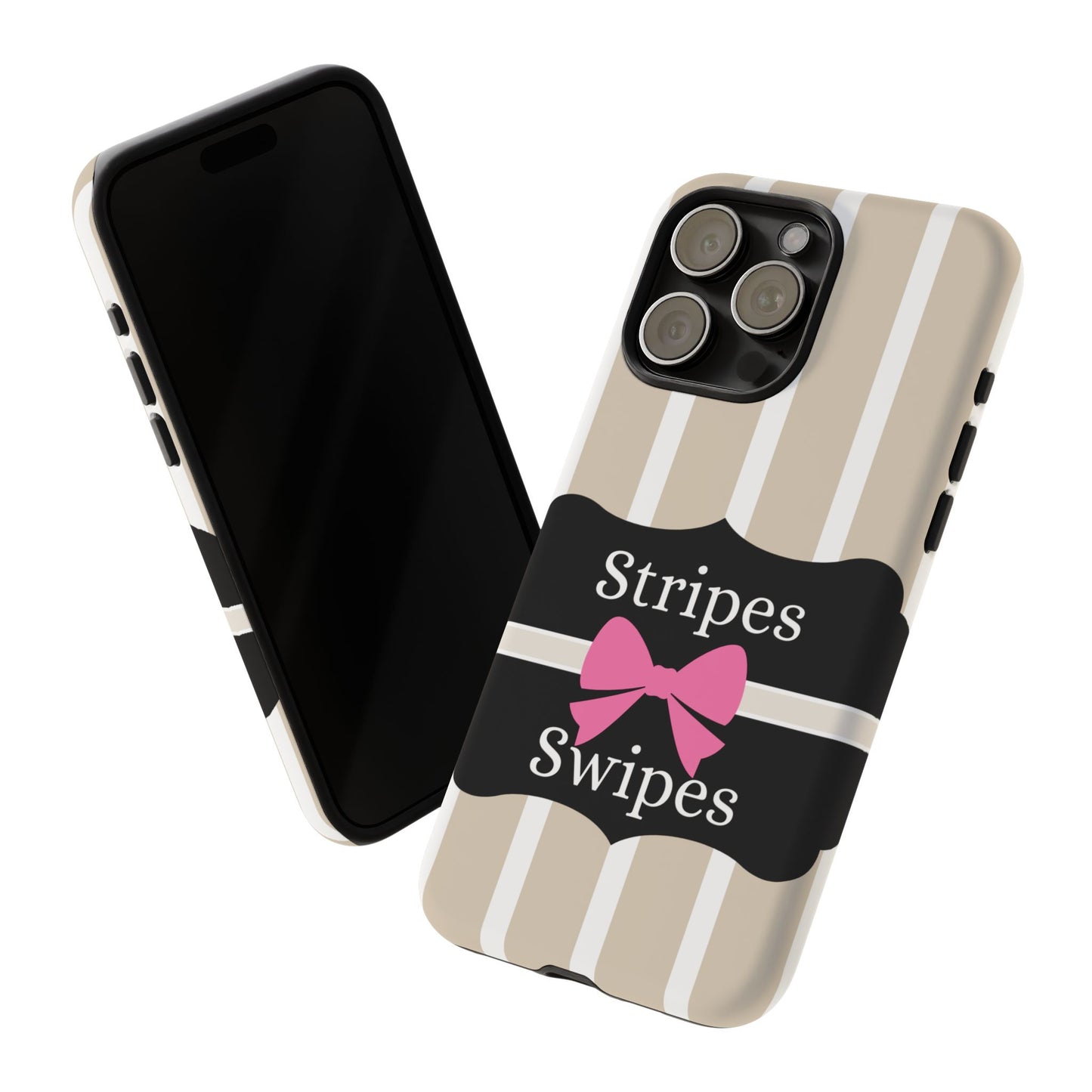 Phone Case iPhone 16/15/14 - Stripes & Swipes Tough Case