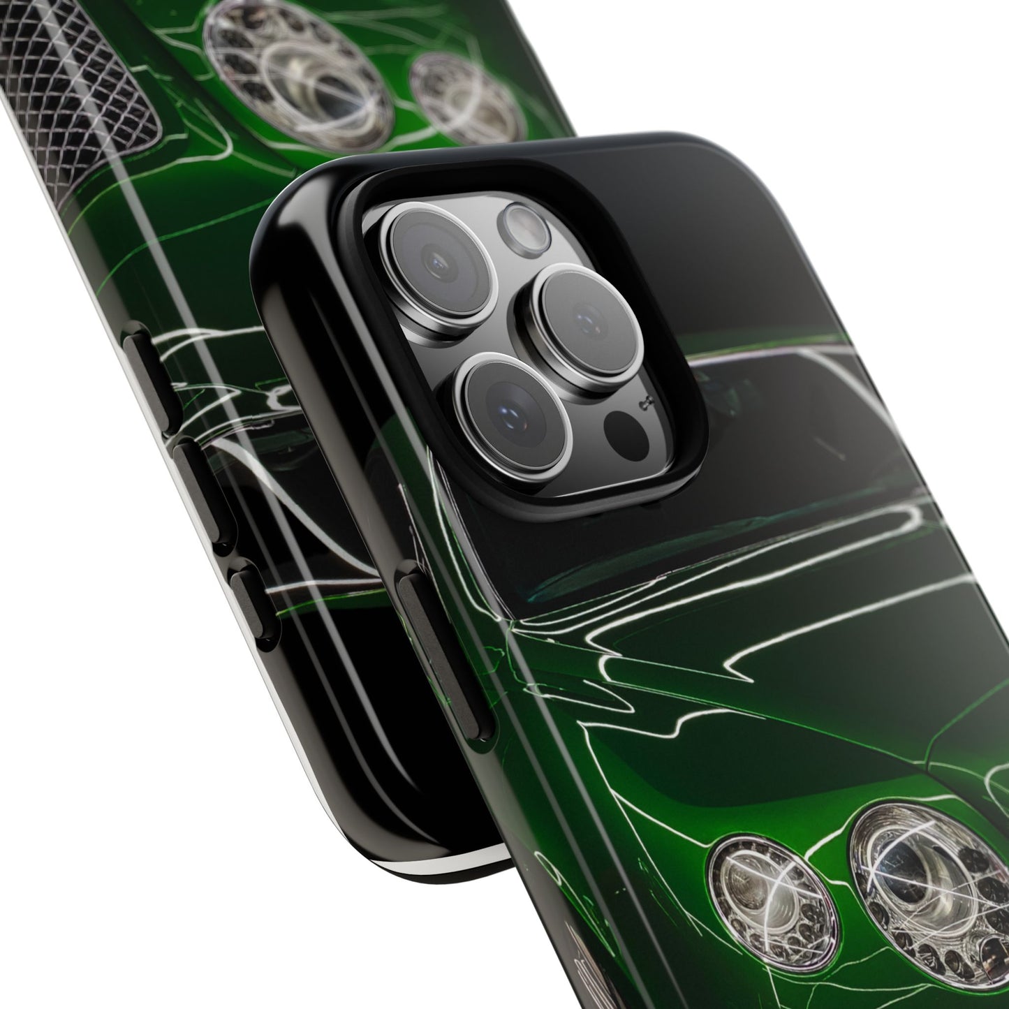 Phone Case iPhone 16/15/14 - Green Luxury Car Tough Case