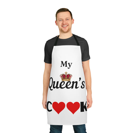 My Queen's Cook Apron (AOP) - White