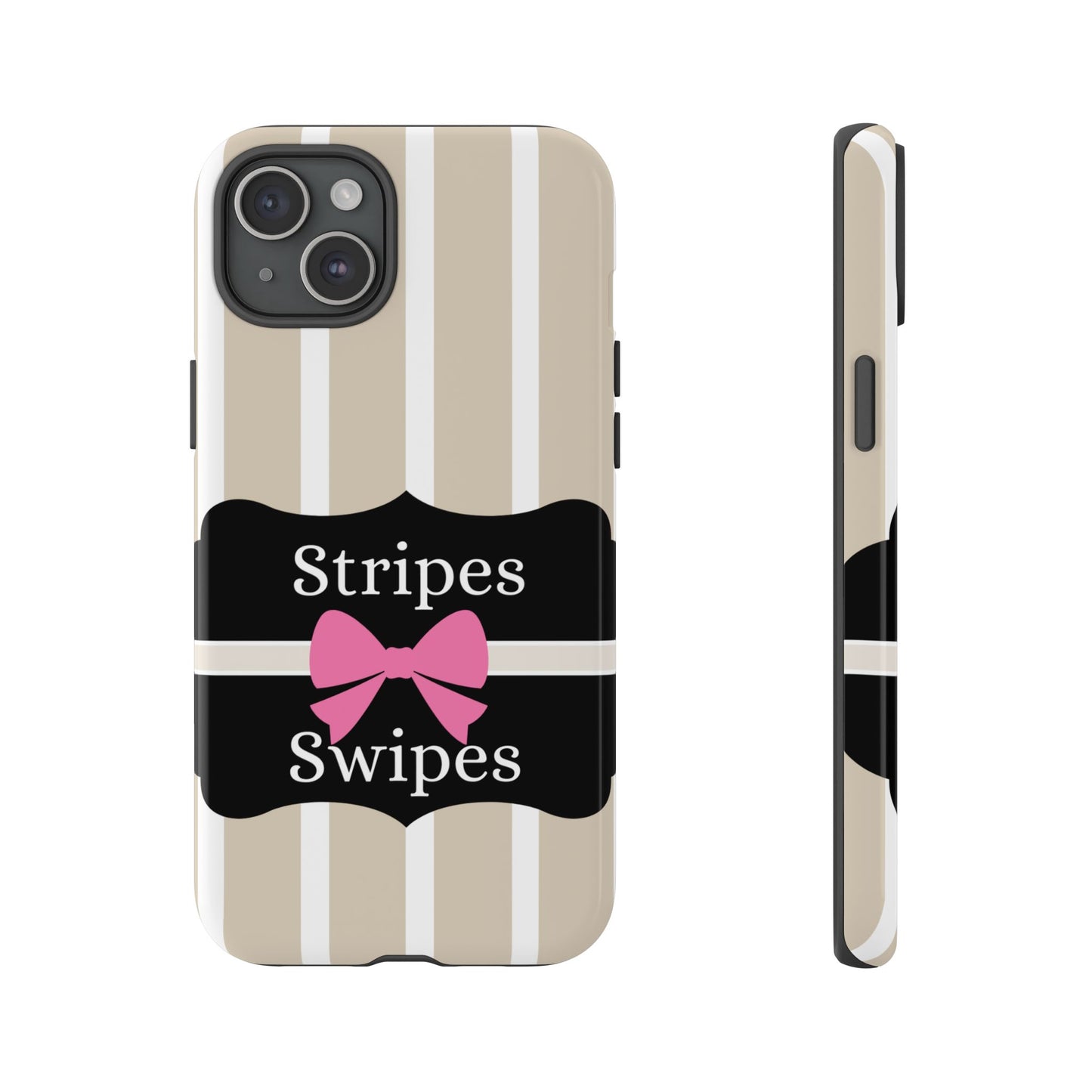 Phone Case iPhone 16/15/14 - Stripes & Swipes Tough Case