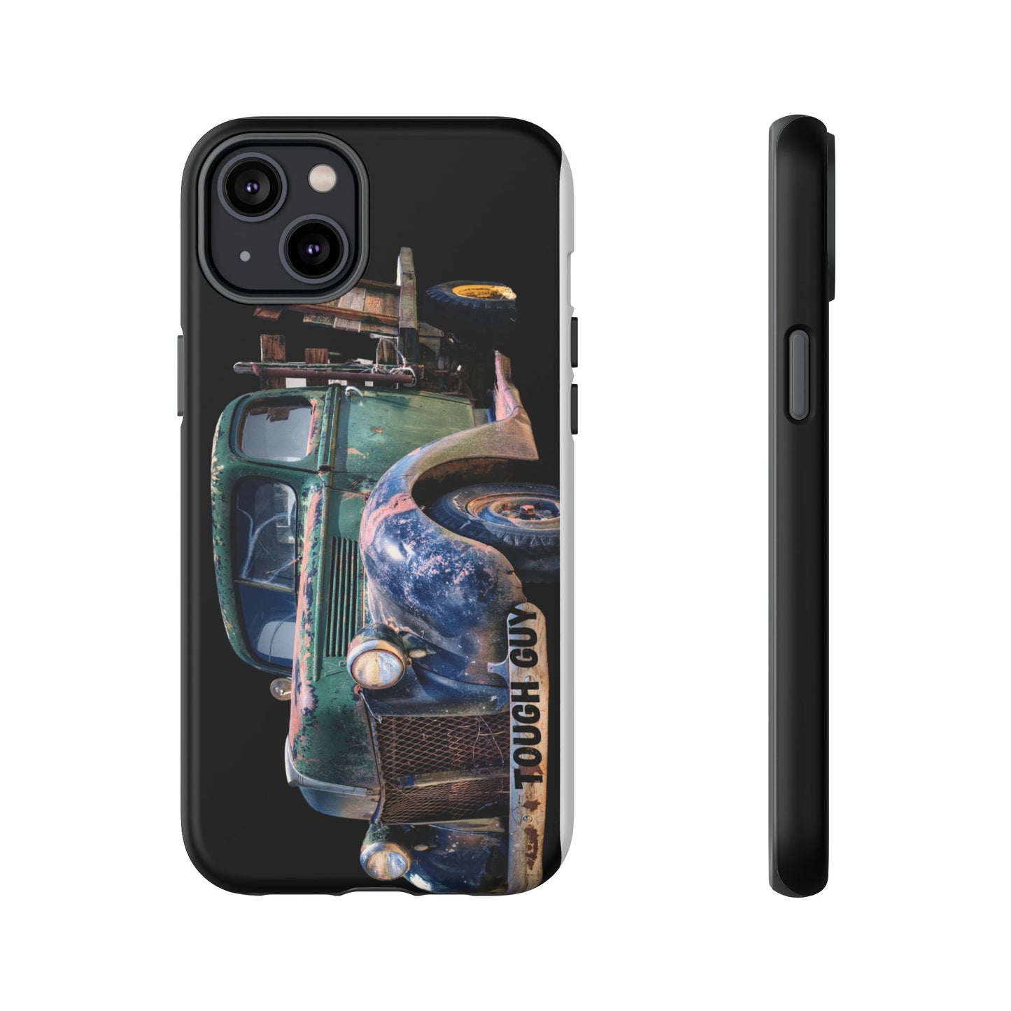 Phone Case iPhone 16/15/14 - Tough Guy Green Blue Truck Tough Case