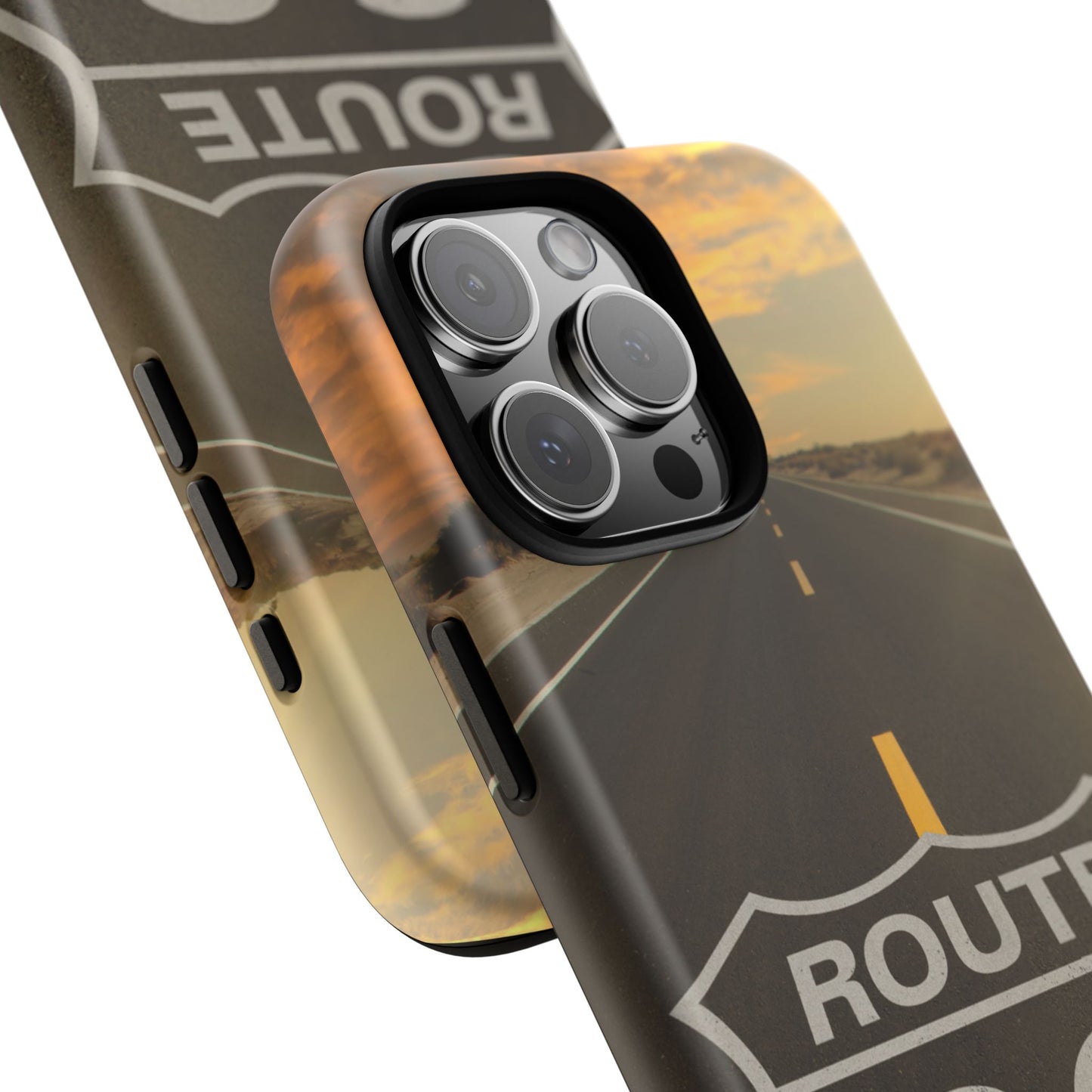 Phone Case iPhone 16/15/14 - Vintage Route 66 Tough Case