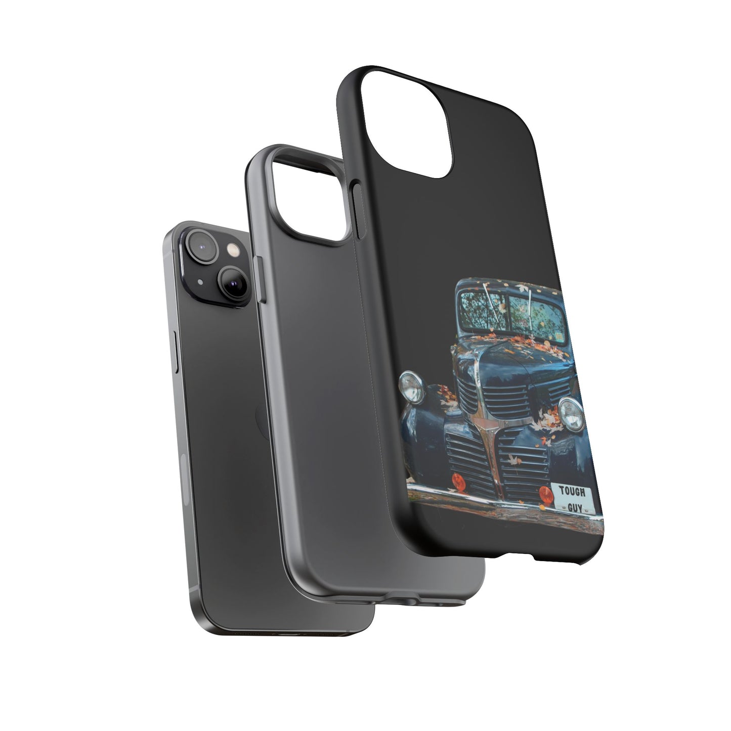 Phone Case iPhone 16/15/14 - Vintage Black Truck Tough Guy Tough Case