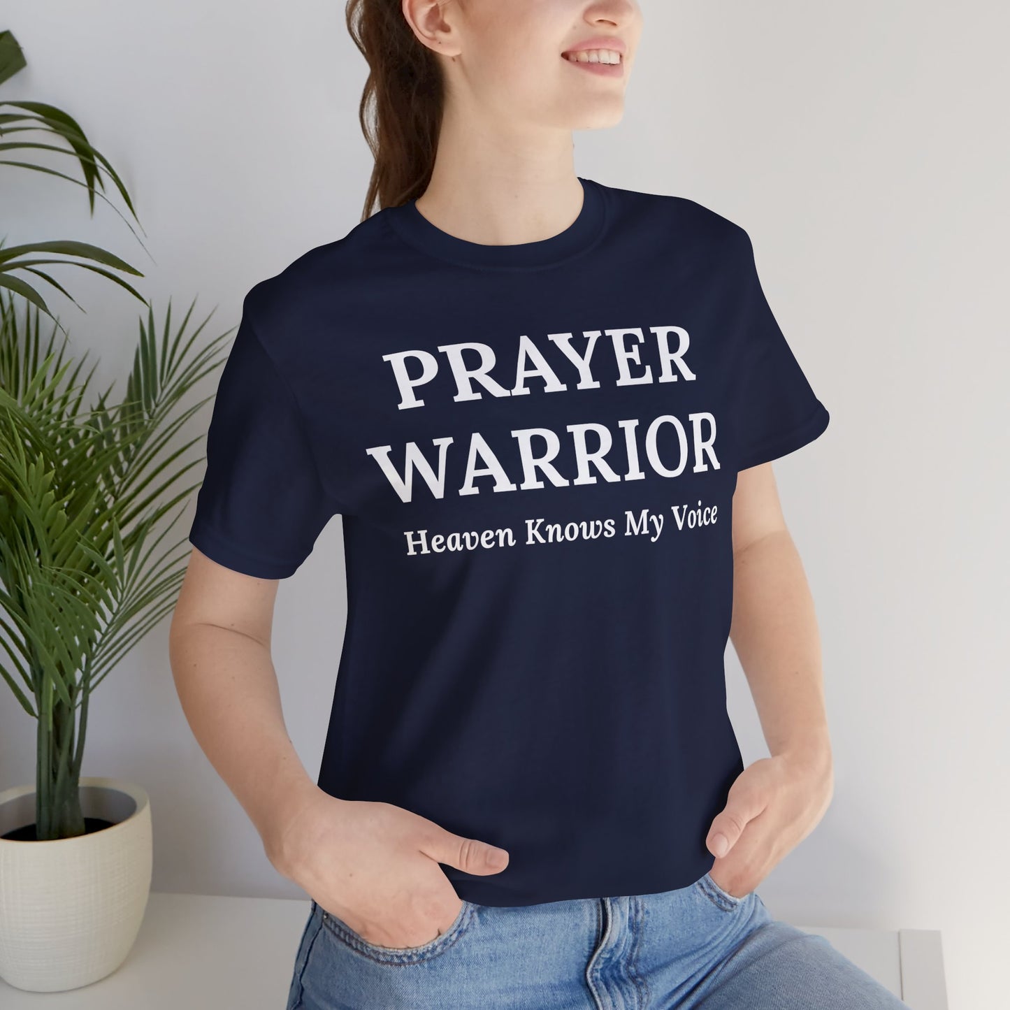Prayer Warrior – Heaven Knows My Voice Faith-Based Inspirational T-Shirt