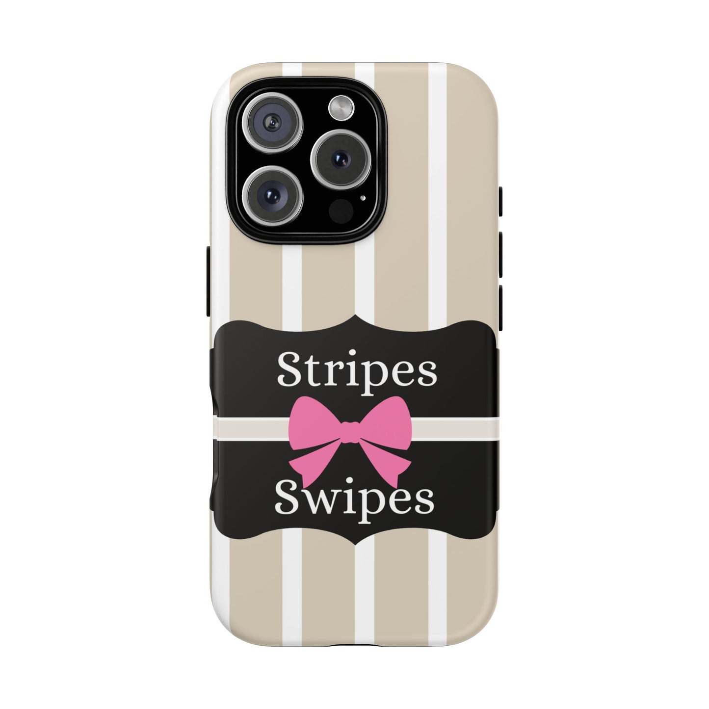 Phone Case iPhone 16/15/14 - Stripes & Swipes Tough Case