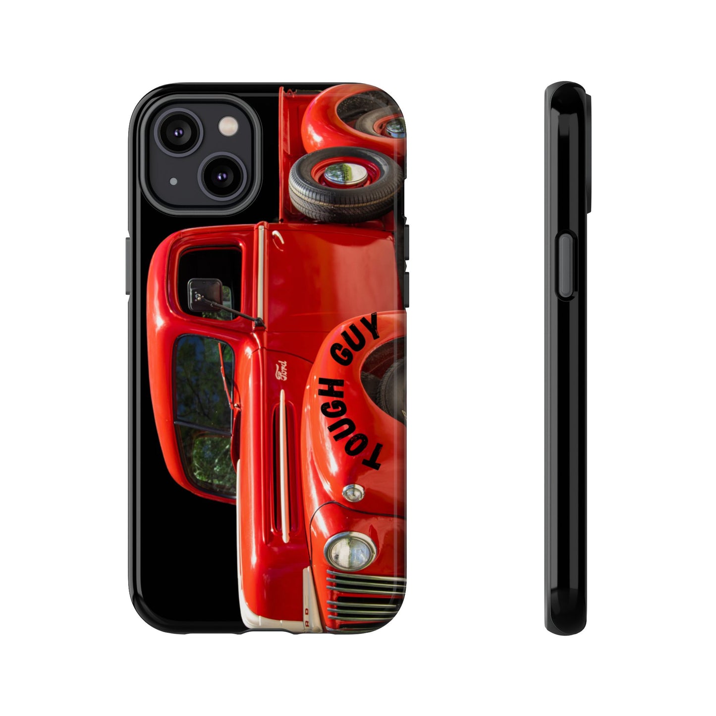 Phone Case iPhone 16/15/14 - Tough Guy Vintage Red Truck Tough Case