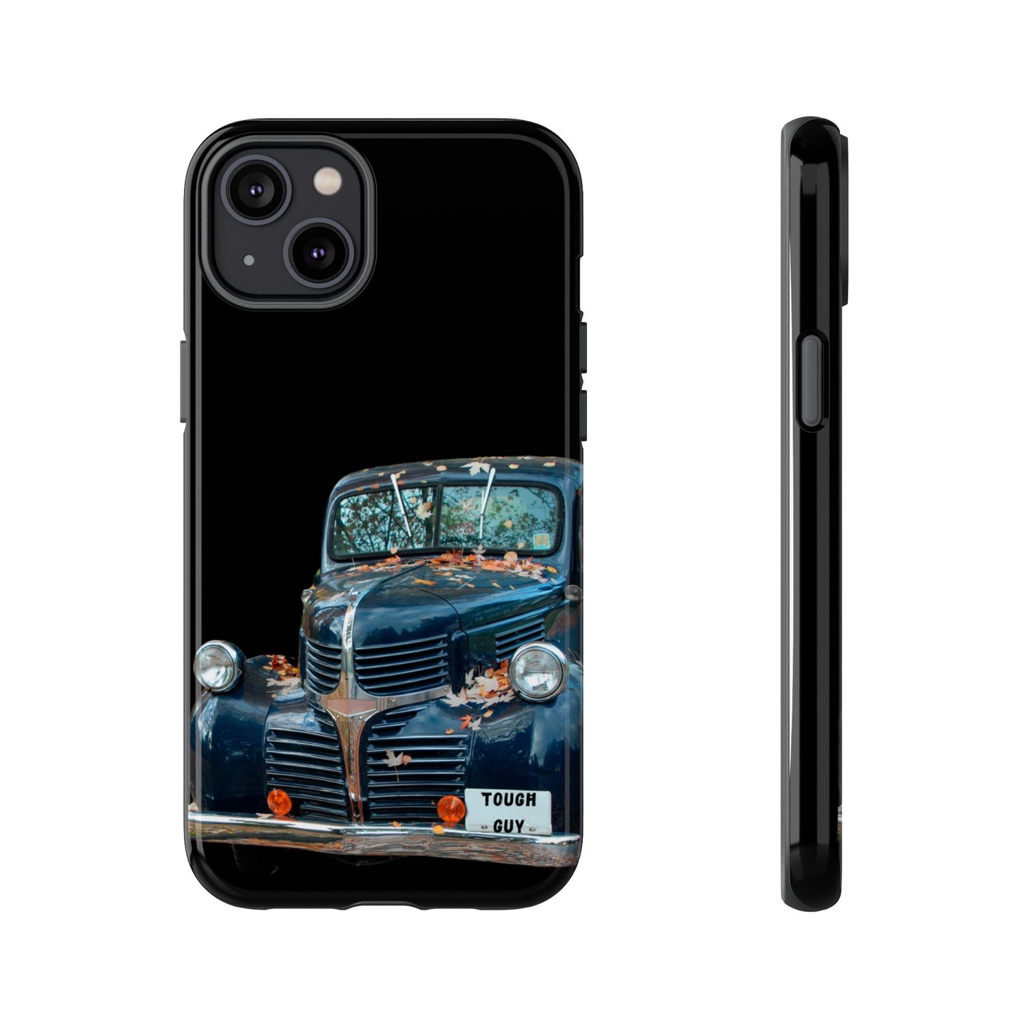 Phone Case iPhone 16/15/14 - Vintage Black Truck Tough Guy Tough Case