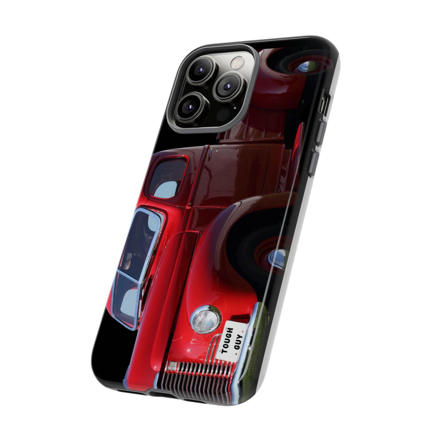 Phone Case iPhone 16/15/14 - Tough Guy Vintage Red Truck Tough Case