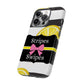 Phone Case iPhone 16/15/14 - Lemony Stripes & Swipes Tough Case