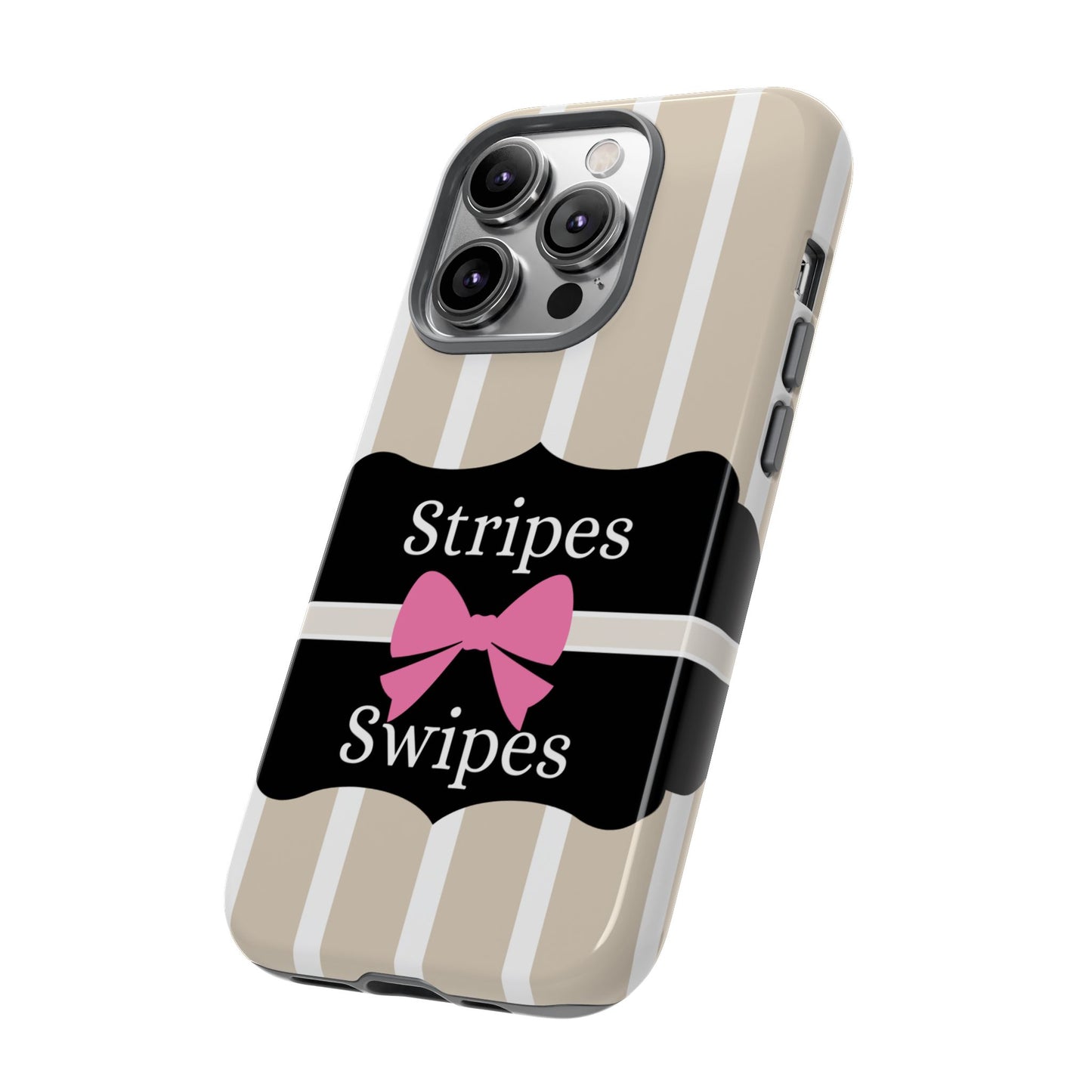 Phone Case iPhone 16/15/14 - Stripes & Swipes Tough Case