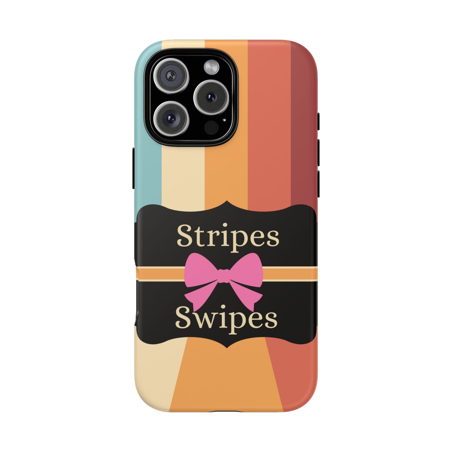 Phone Case iPhone 16/15/14 - Wall/Floor Stripes & Swipes Tough Case