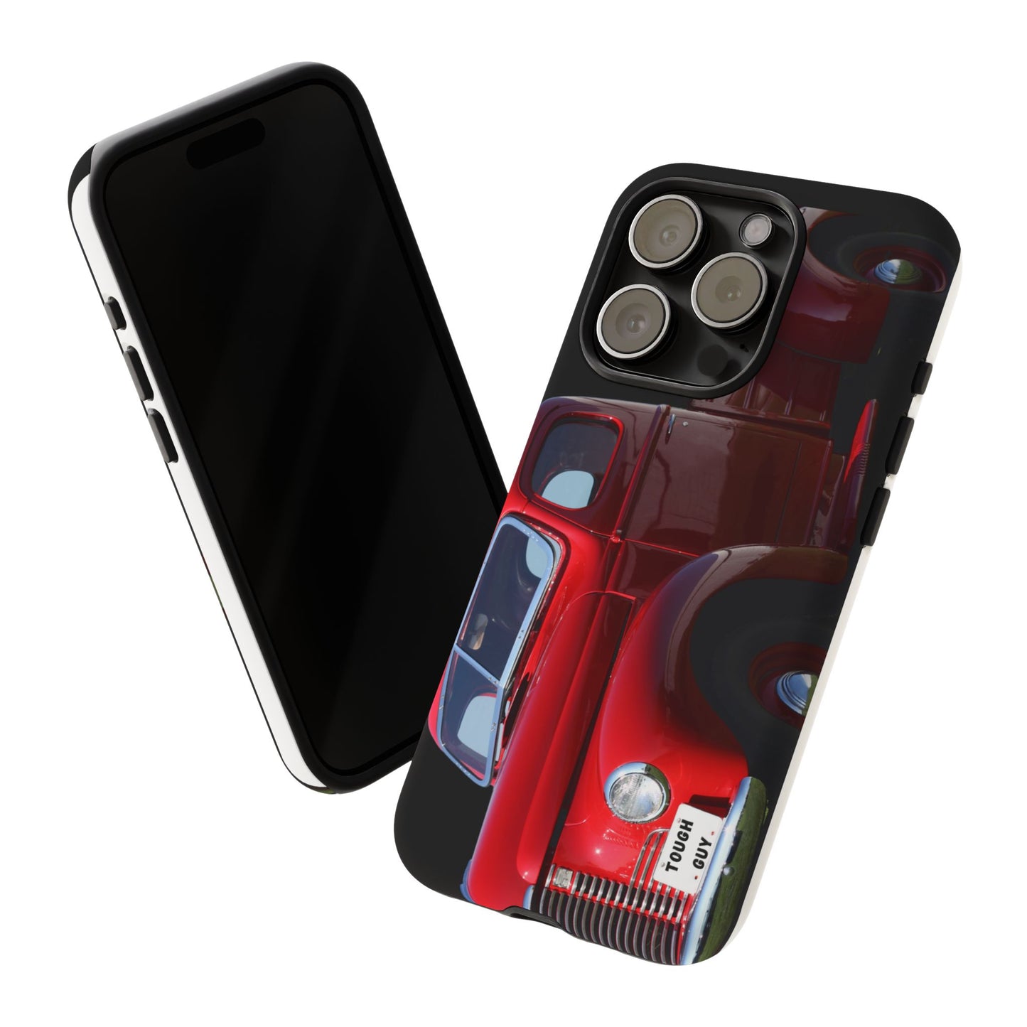 Phone Case iPhone 16/15/14 - Tough Guy Vintage Red Truck Tough Case