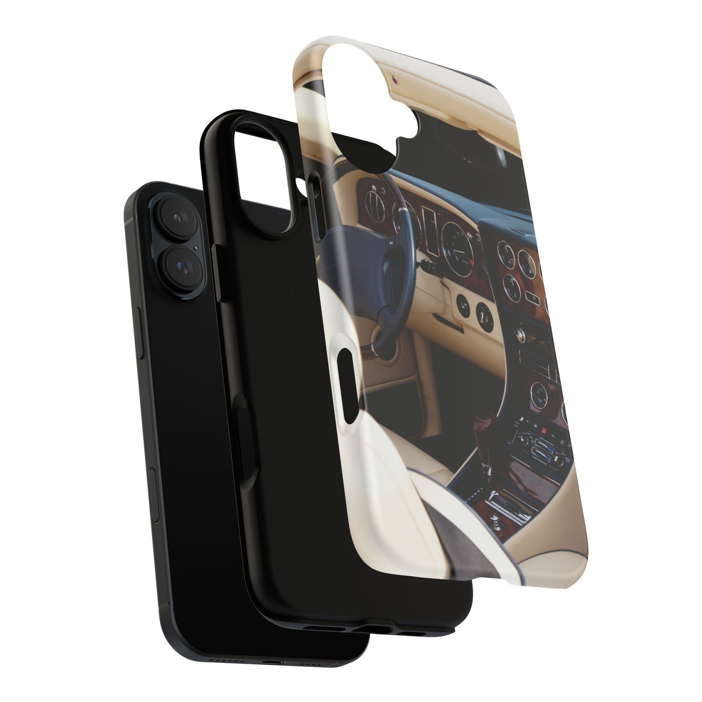 Phone Case iPhone 16/15/14 - Luxury Car Interior Tough Case