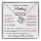 To Our Daughter(s) — Beautiful Love Knot Necklace & PERSONALIZED Heartwarming Message from Mom & Dad (Only, First-Born, Second, Third, Fourth, Fifth, or Twins)