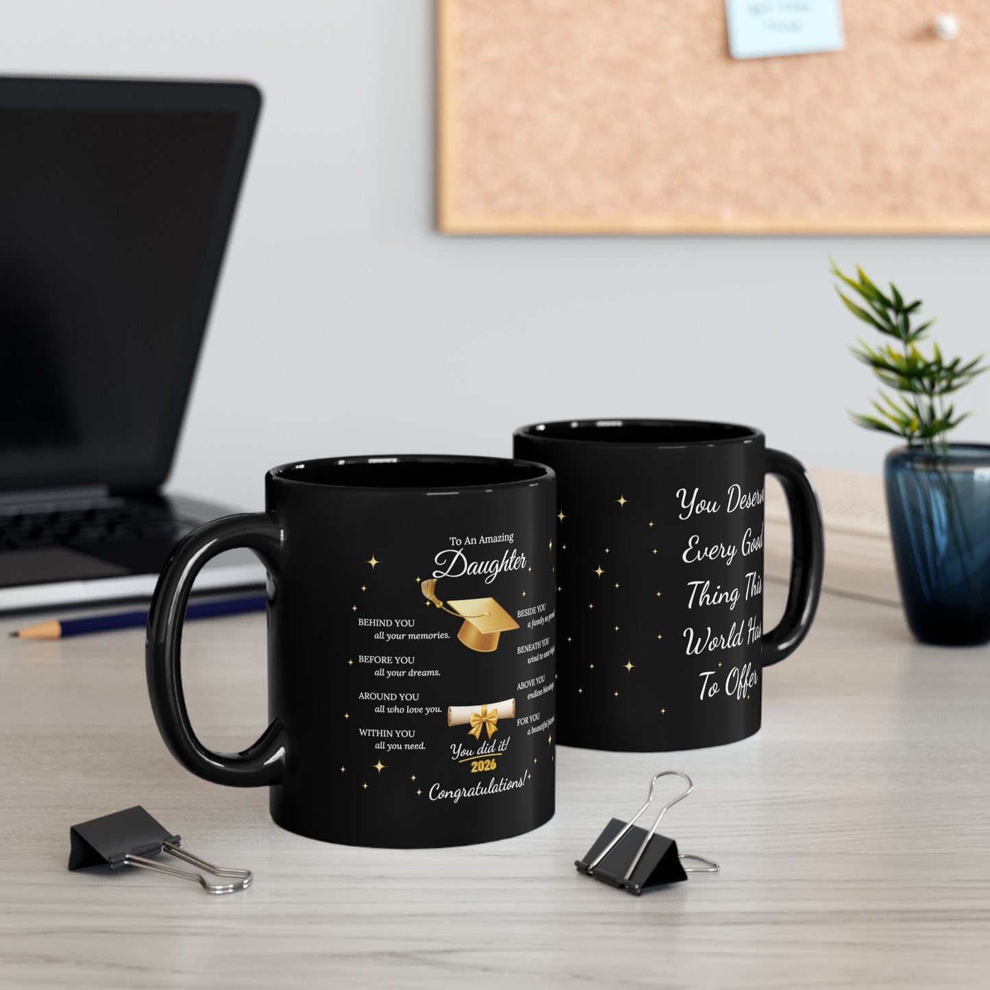 Graduation Gift for Daughter Mug – Class of 2026 Inspirational Keepsake Coffee Cup Ceramic 11oz