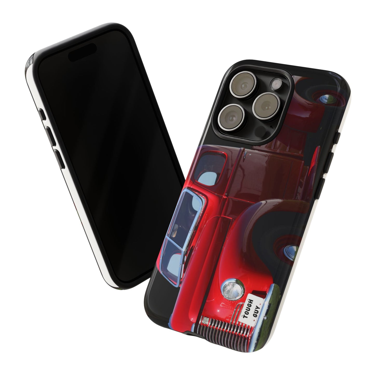 Phone Case iPhone 16/15/14 - Tough Guy Vintage Red Truck Tough Case