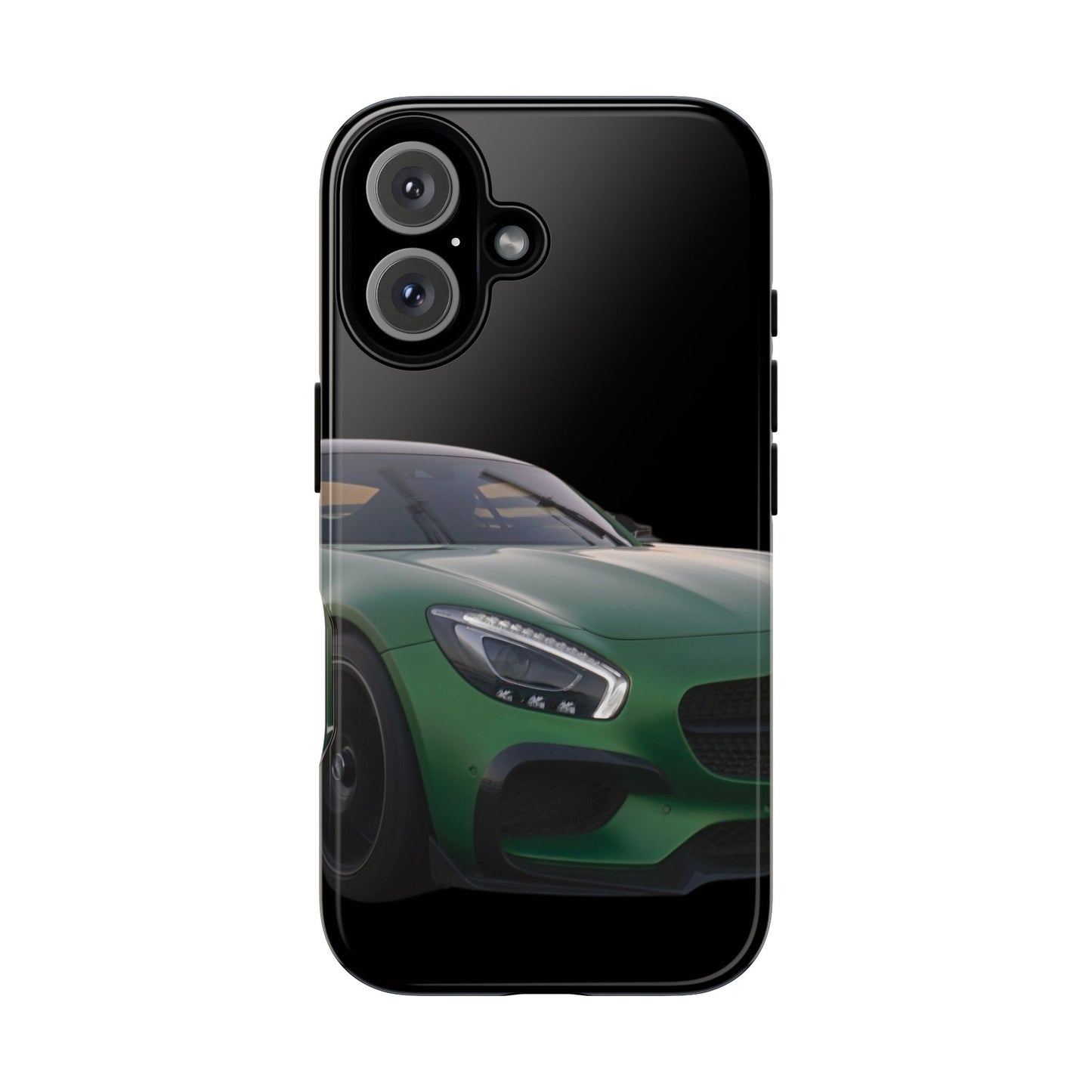 Phone Case iPhone 16/15/14 - Green Luxury Car Tough Case