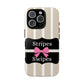 Phone Case iPhone 16/15/14 - Stripes & Swipes Tough Case