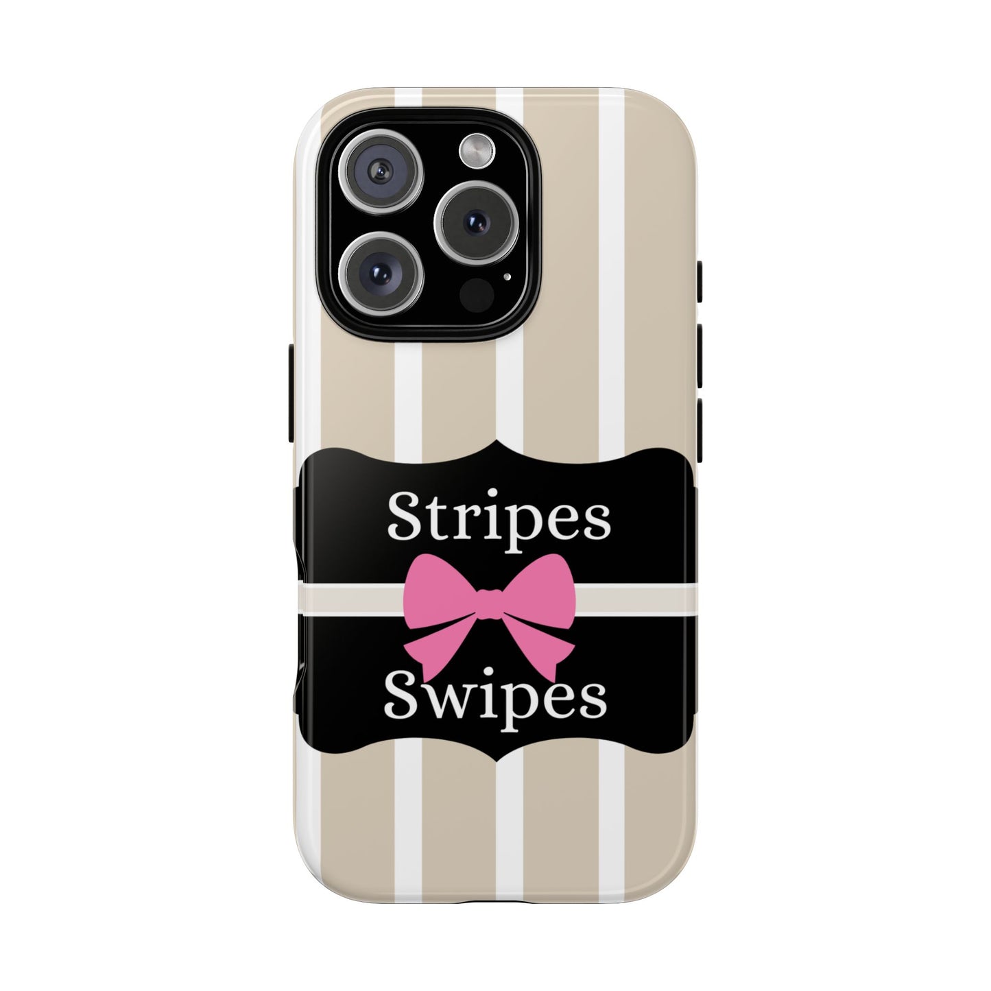 Phone Case iPhone 16/15/14 - Stripes & Swipes Tough Case