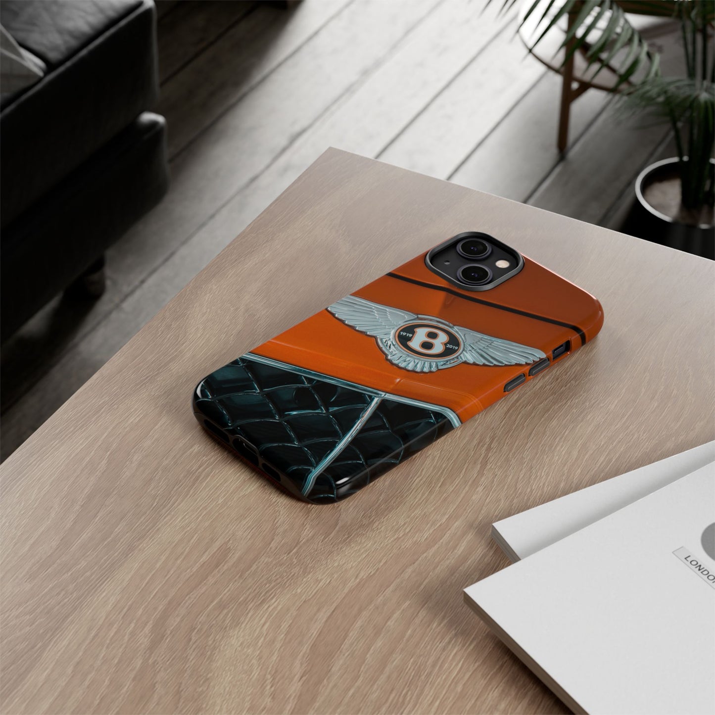 Phone Case iPhone 16/15/14 - Orange Luxury Car Tough Case