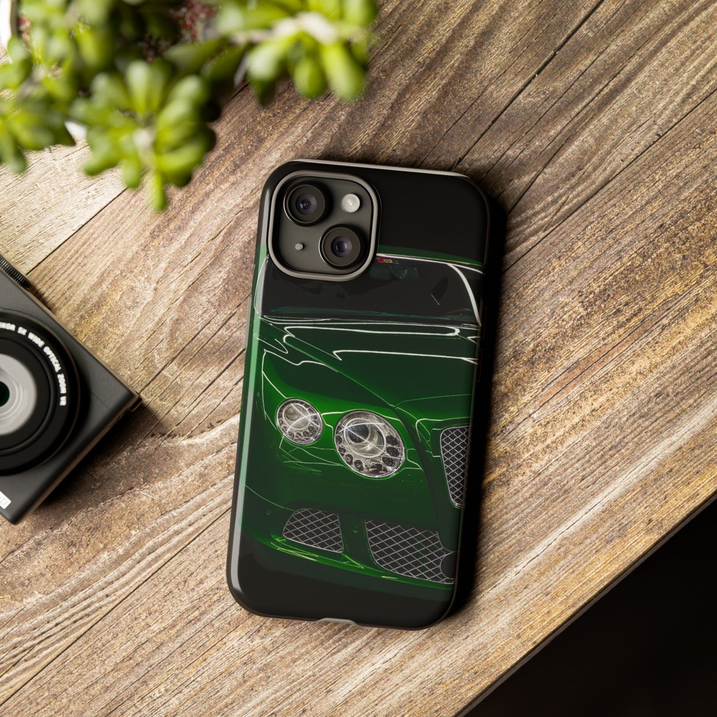 Phone Case iPhone 16/15/14 - Green Luxury Car Tough Case