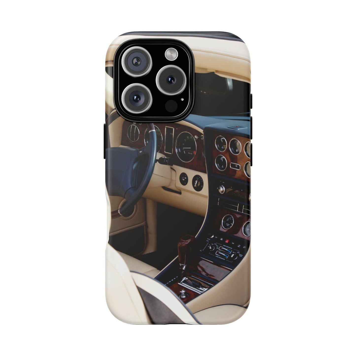 Phone Case iPhone 16/15/14 - Luxury Car Interior Tough Case