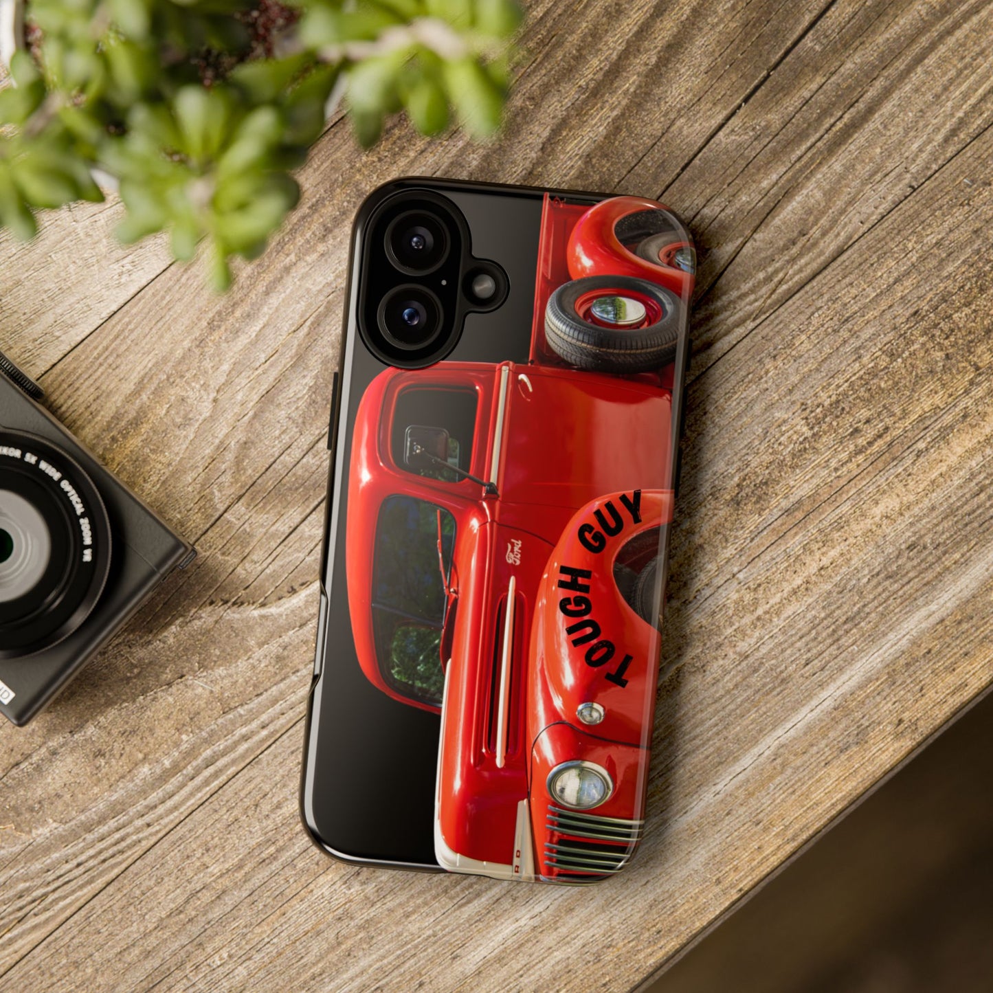 Phone Case iPhone 16/15/14 - Tough Guy Vintage Red Truck Tough Case