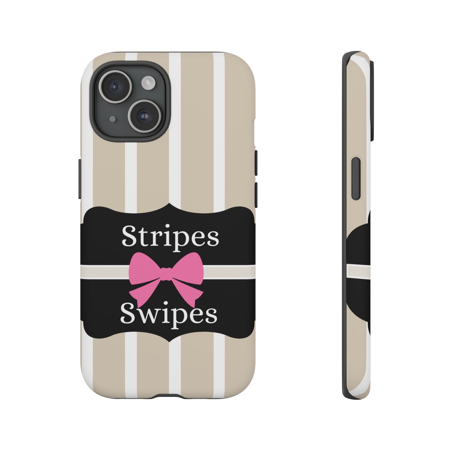 Phone Case iPhone 16/15/14 - Stripes & Swipes Tough Case