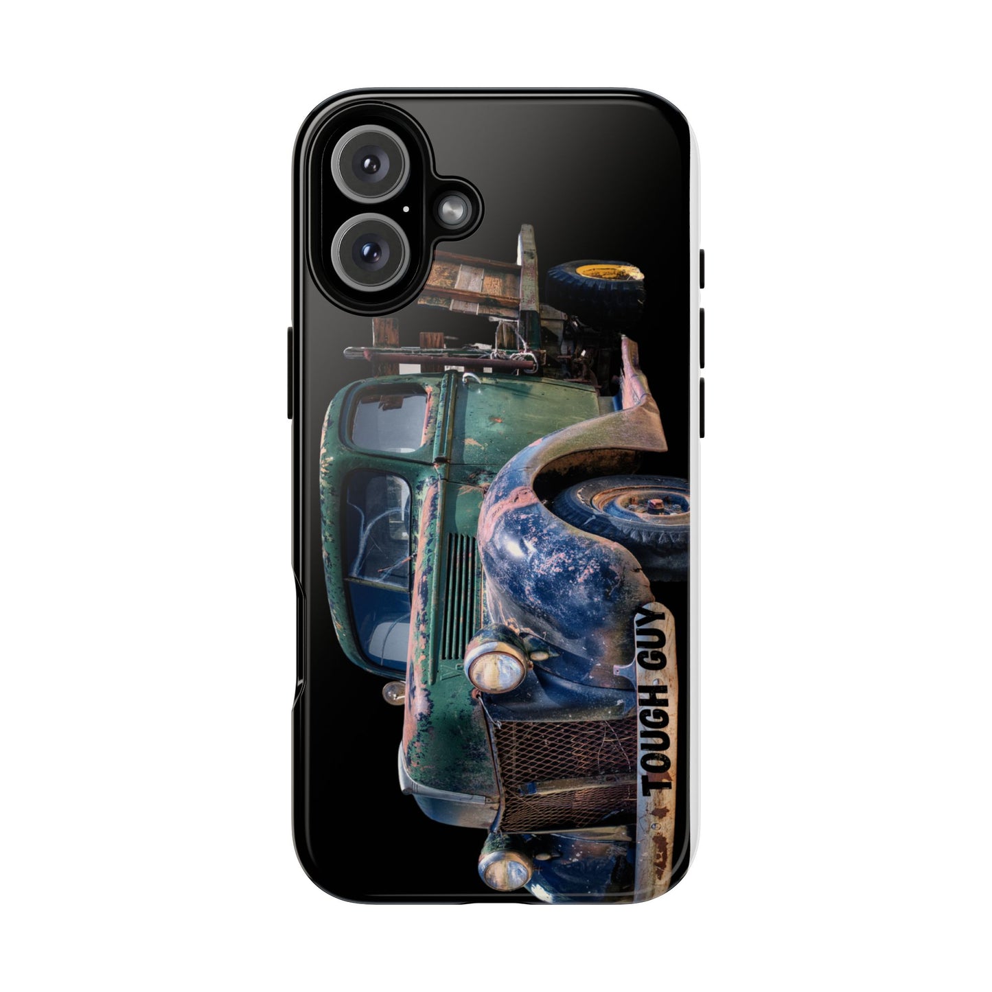 Phone Case iPhone 16/15/14 - Tough Guy Green Blue Truck Tough Case