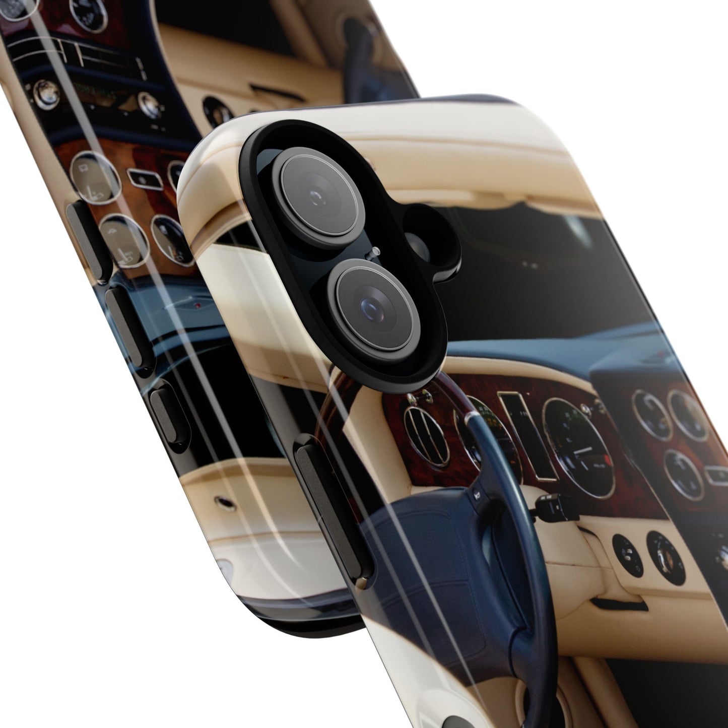 Phone Case iPhone 16/15/14 - Luxury Car Interior Tough Case